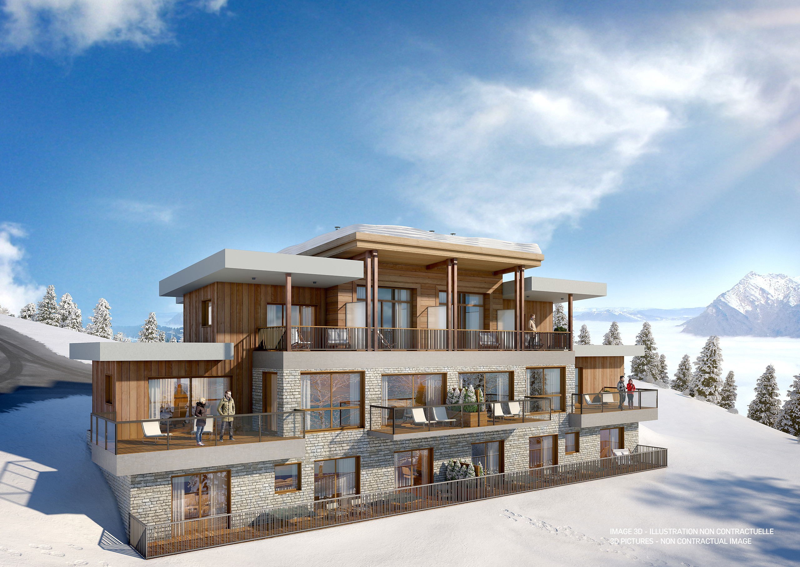 Apartamentos-Chalés do Grand Massif Samoëns Morillon, nos Alpes franceses