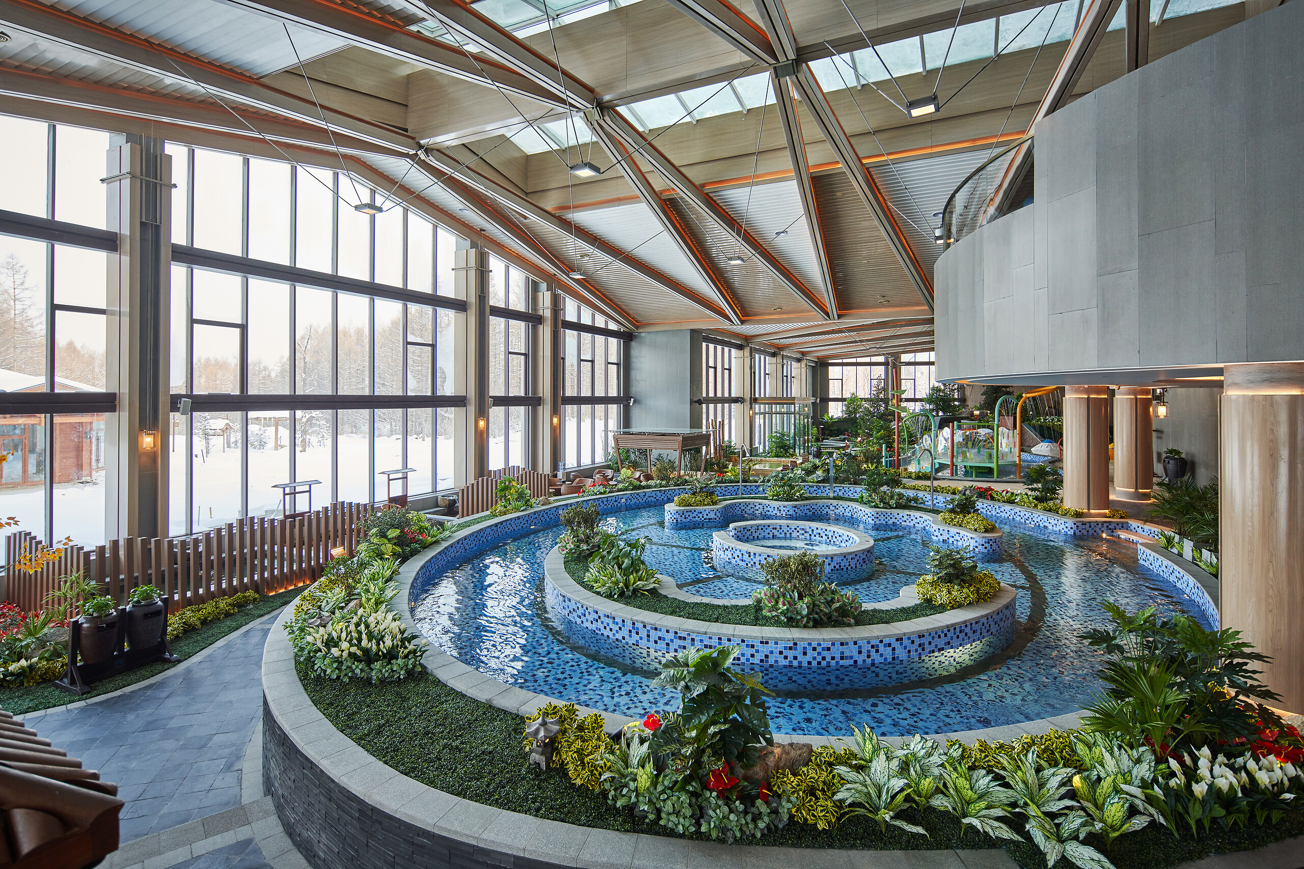Piscine d'hydrothérapie intégrée
