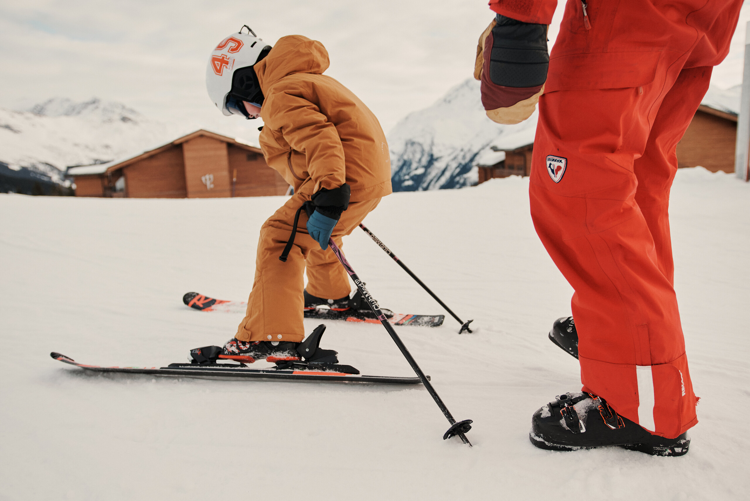 Cours de ski enfants en hébreu Ourson Pink