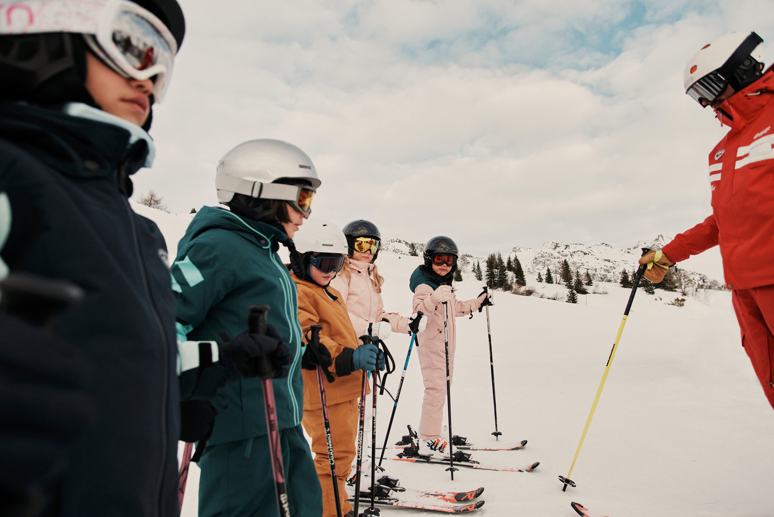 Cours de ski enfants en hébreu