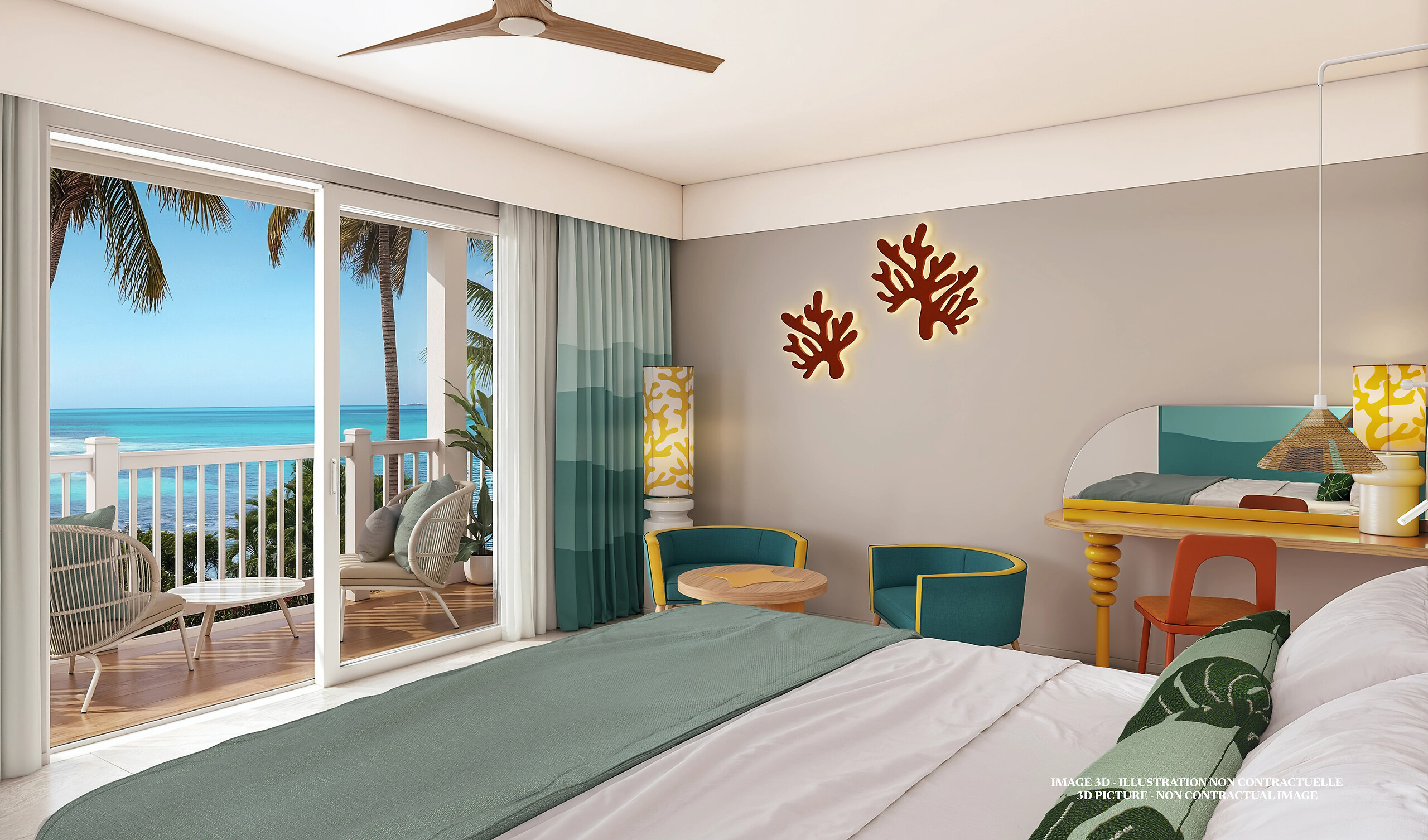 Zen Oasis, Pokój Deluxe - Accessible, widok na morze, New