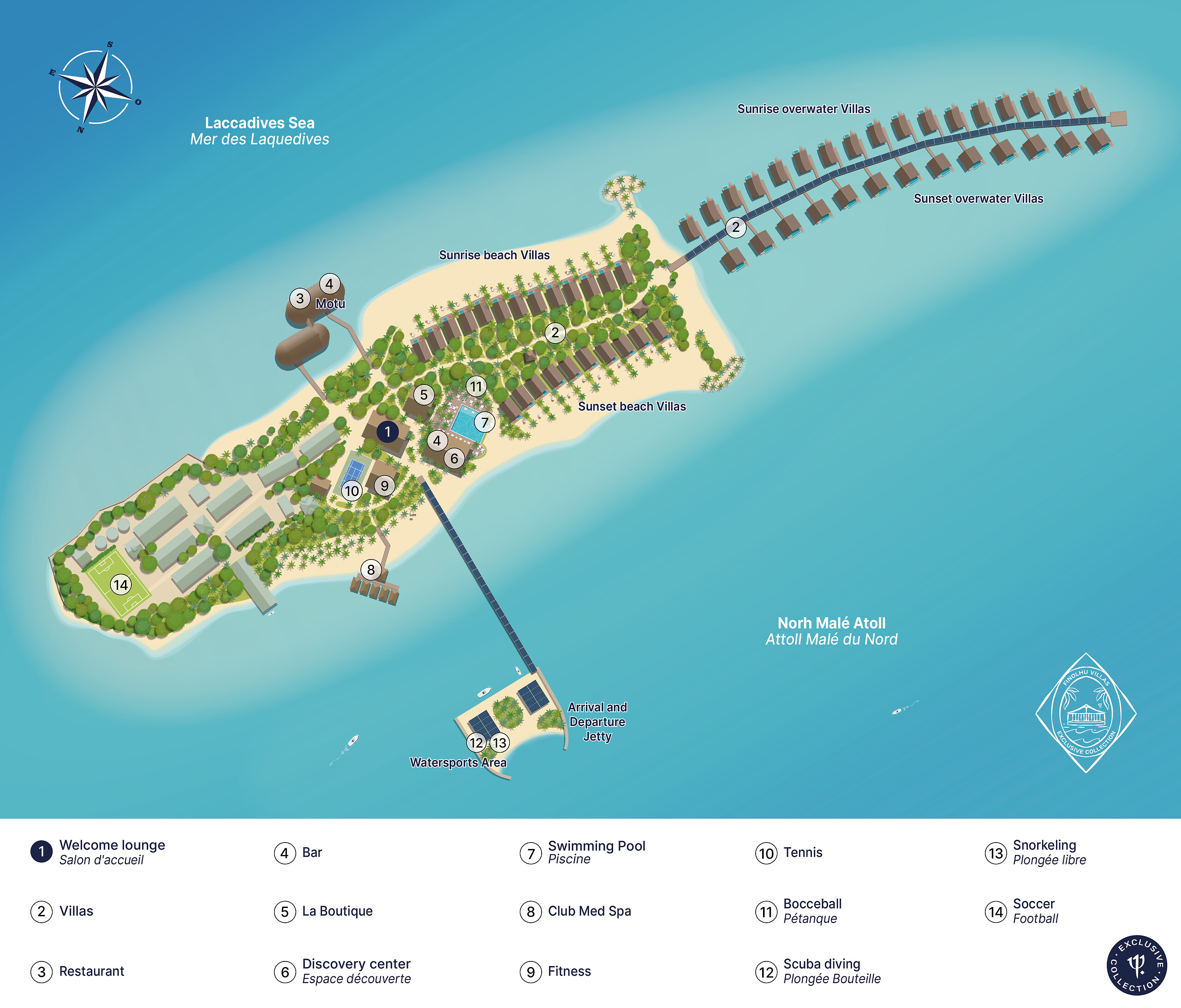 Mapa klubu Finolhu Wille
